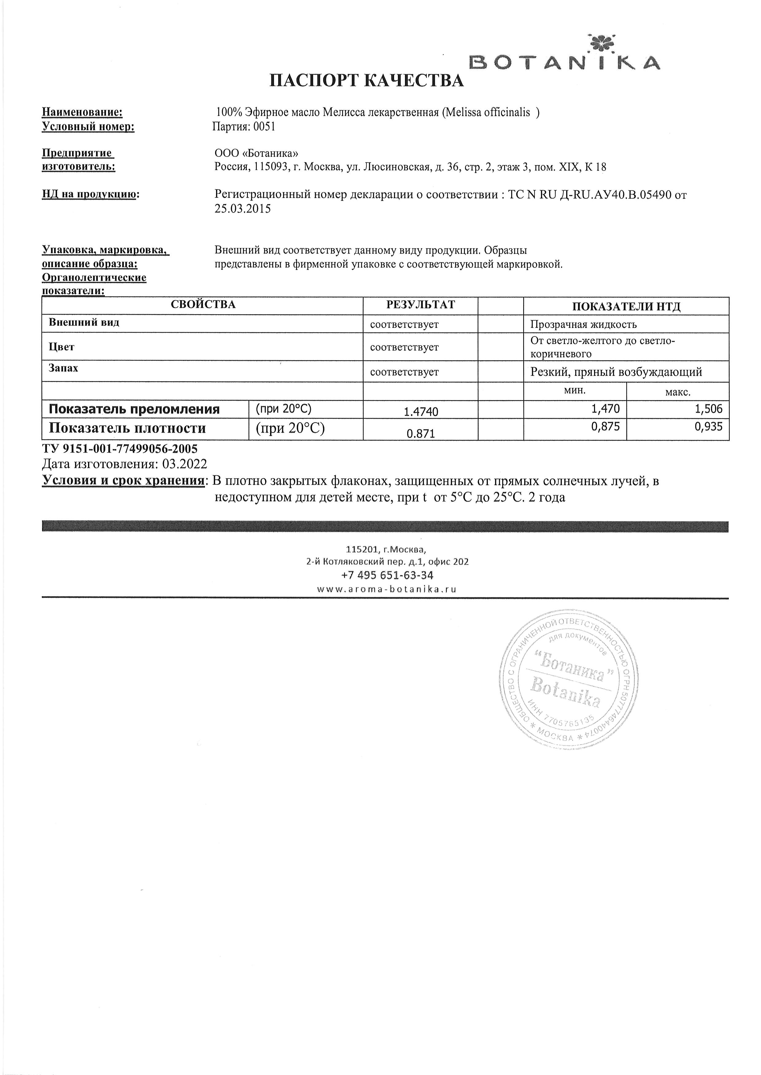 Паспорт №032022